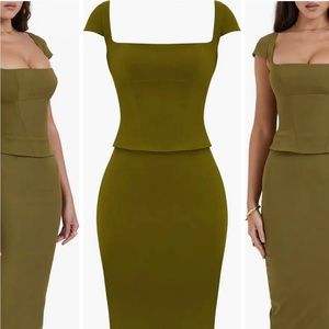 Layana Cap Sleeve Corset Sheath Dress
